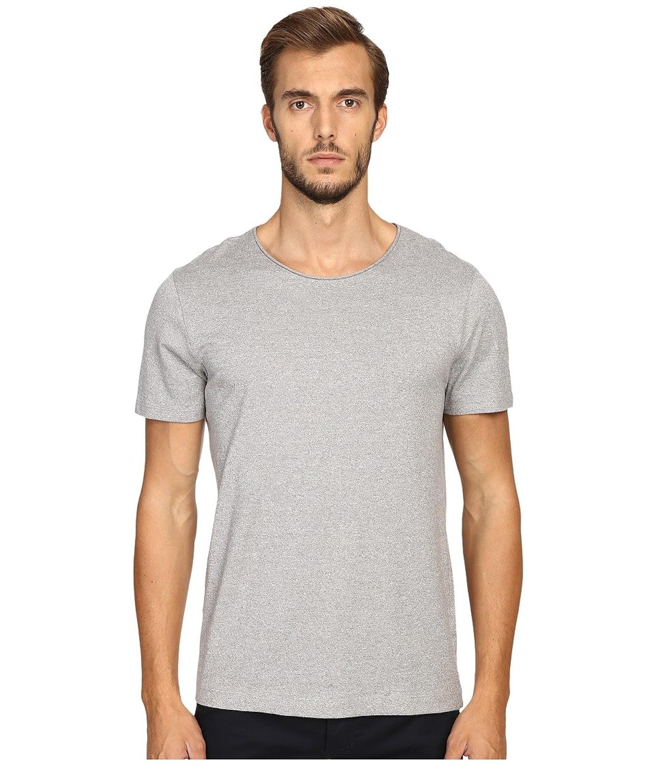 vince 男式乡村风格 mouline 棉质圆领 t 恤 smoked grey medium